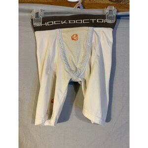 Shock Doctor Core Compression Shorts Boys White Size Large 12/14
